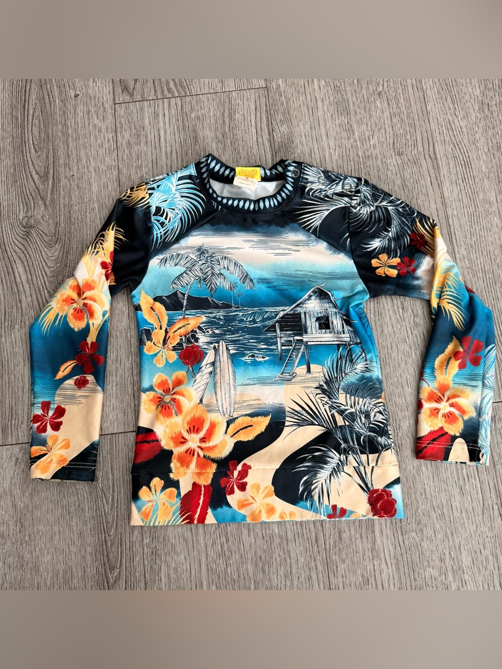 agua bendita long-sleeve kids' rash guard 4t
